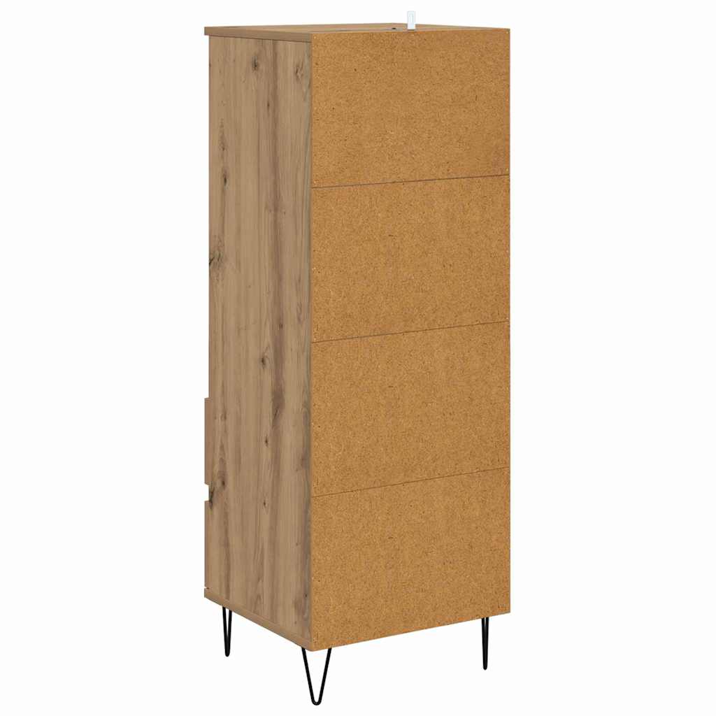 Høyskap med skuff Artisan Eik 40 x 36 x 110 cm Konstruert tre