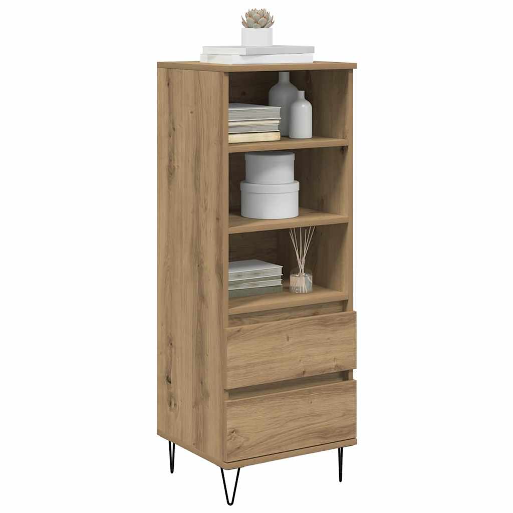 Høyskap med skuff Artisan Eik 40 x 36 x 110 cm Konstruert tre