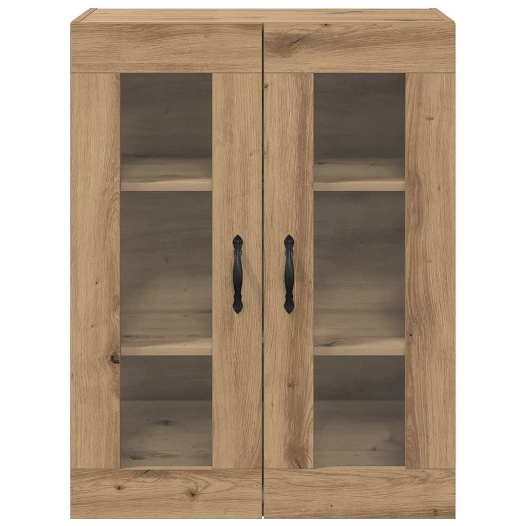 Veggskap Artisan Eik 69,5 x 34 x 90 cm Sponplater og glass
