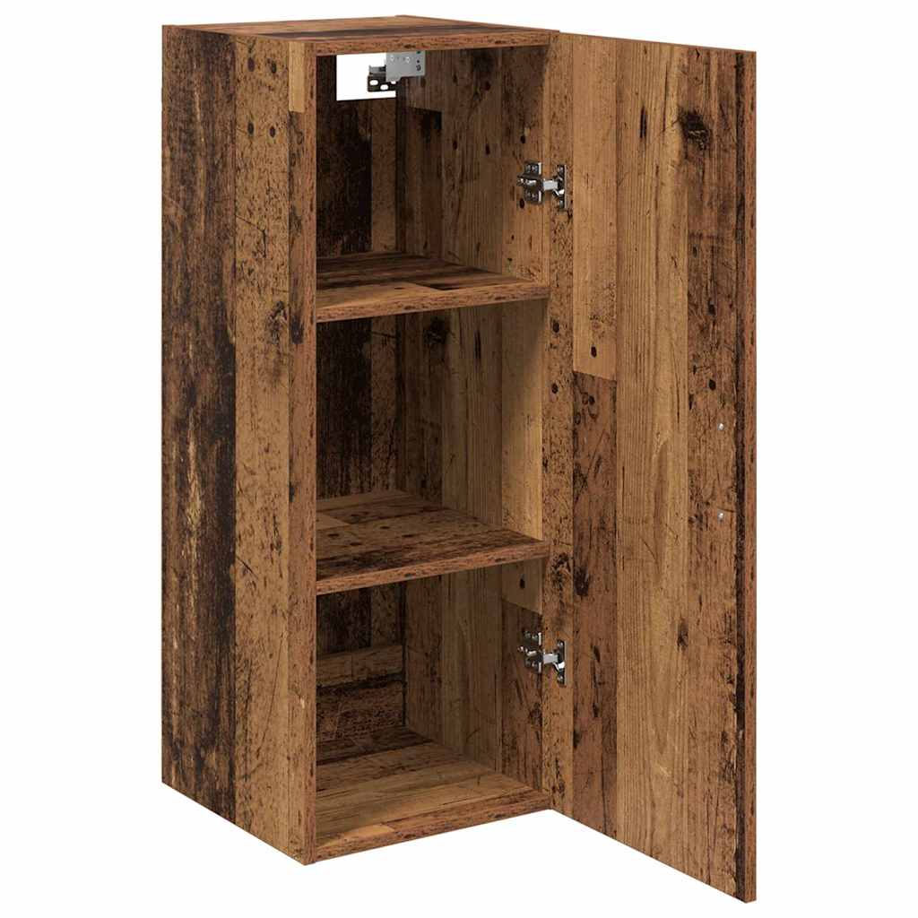 Veggskap Gamle tre 34,5 x 34 x 90 cm Konstruert tre