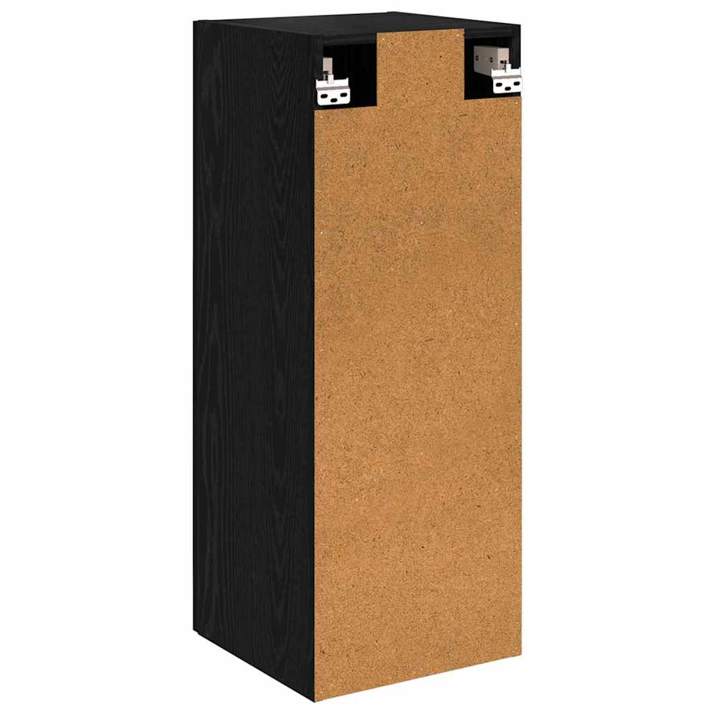 Veggskap Svart Eik 34,5 x 34 x 90 cm Konstruert tre
