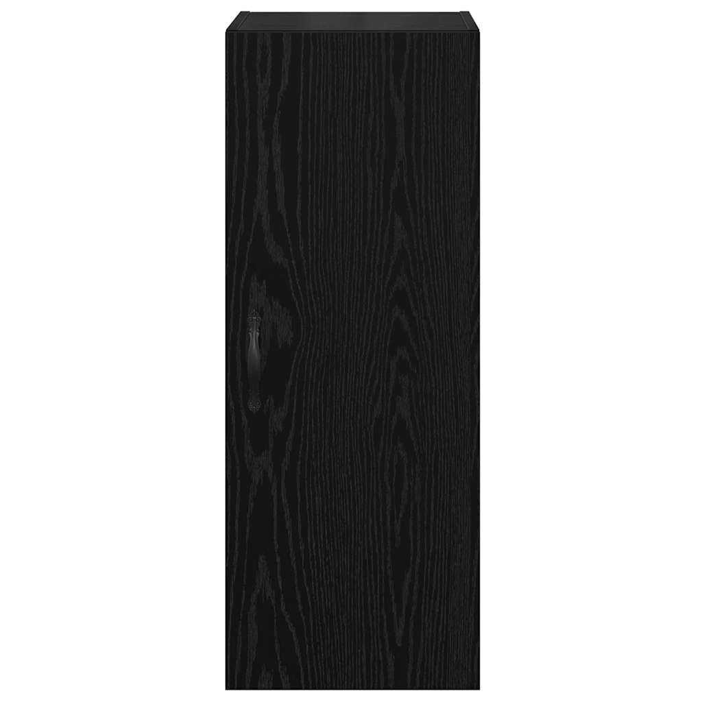 Veggskap Svart Eik 34,5 x 34 x 90 cm Konstruert tre