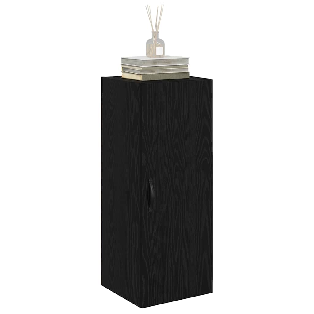 Veggskap Svart Eik 34,5 x 34 x 90 cm Konstruert tre