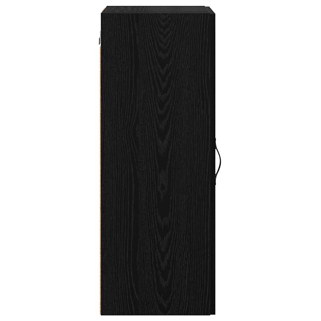 Veggskap Svart Eik 34,5 x 34 x 90 cm Konstruert tre