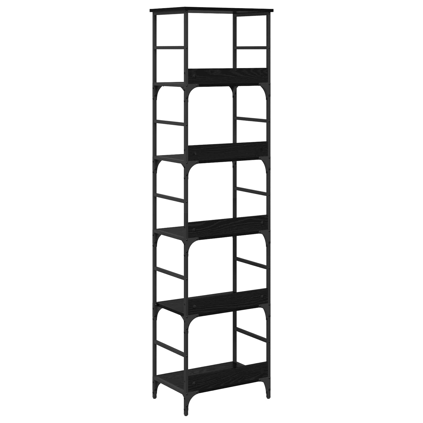 Bokhylle Svart Eik 50 x 33 x 188,5 cm Konstruert tre