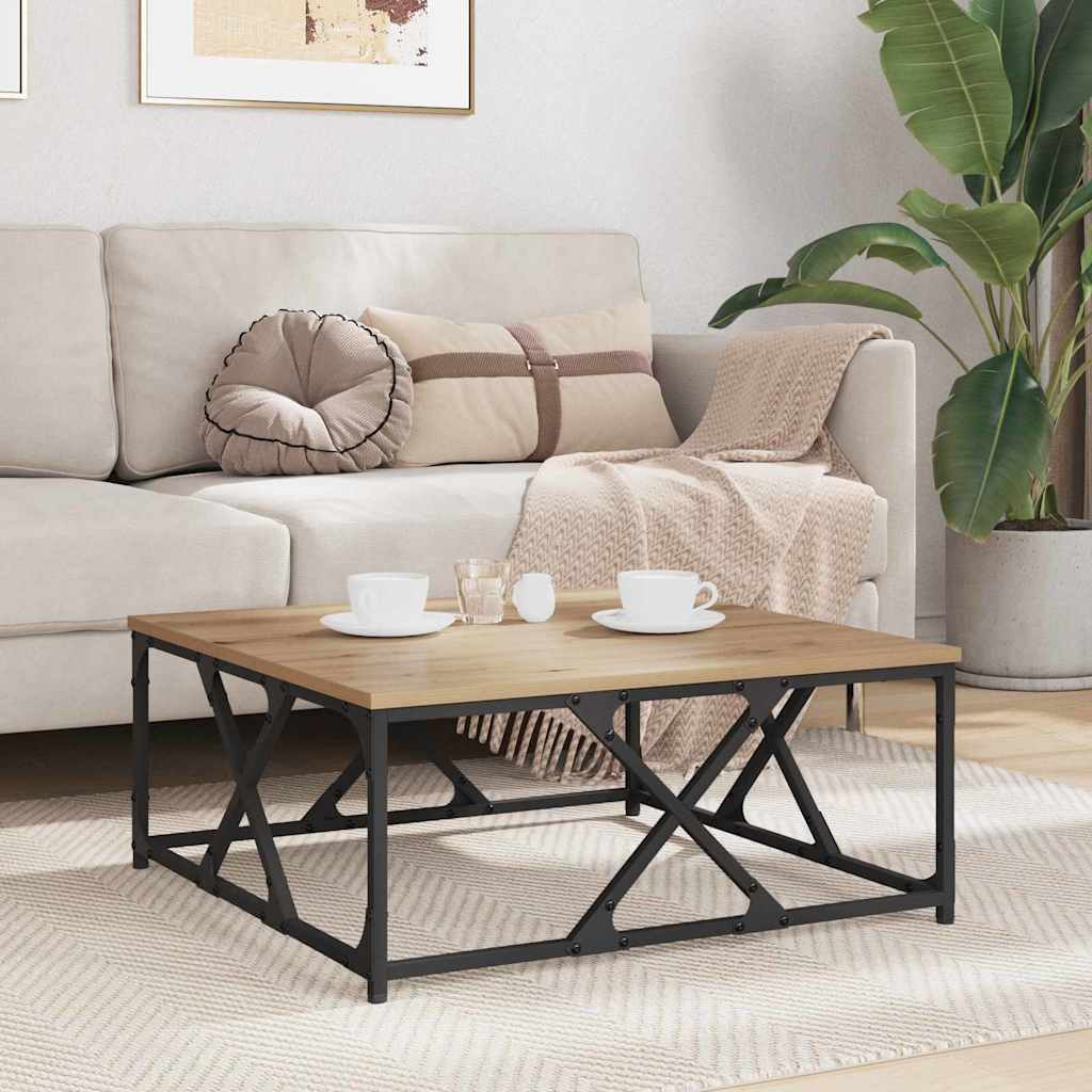 Kaffebord Artisan Eik 70 x 70 x 30 cm Konstruert tre