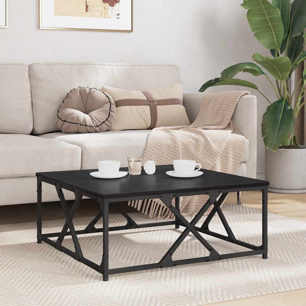 Kaffebord Svart Eik 70 x 70 x 30 cm Konstruert tre
