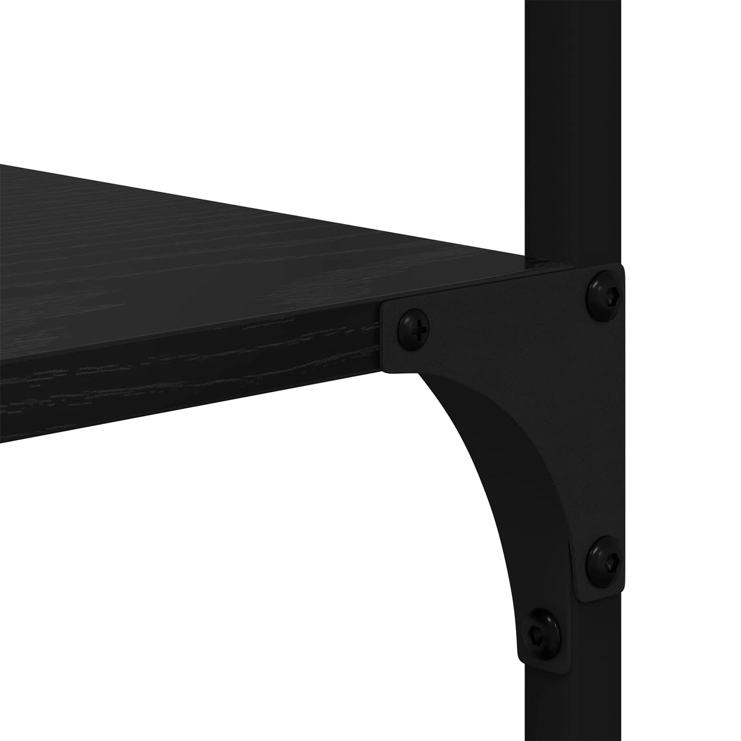 Bokhylle Svart Eik 99 x 35,5 x 176 cm Konstruert tre