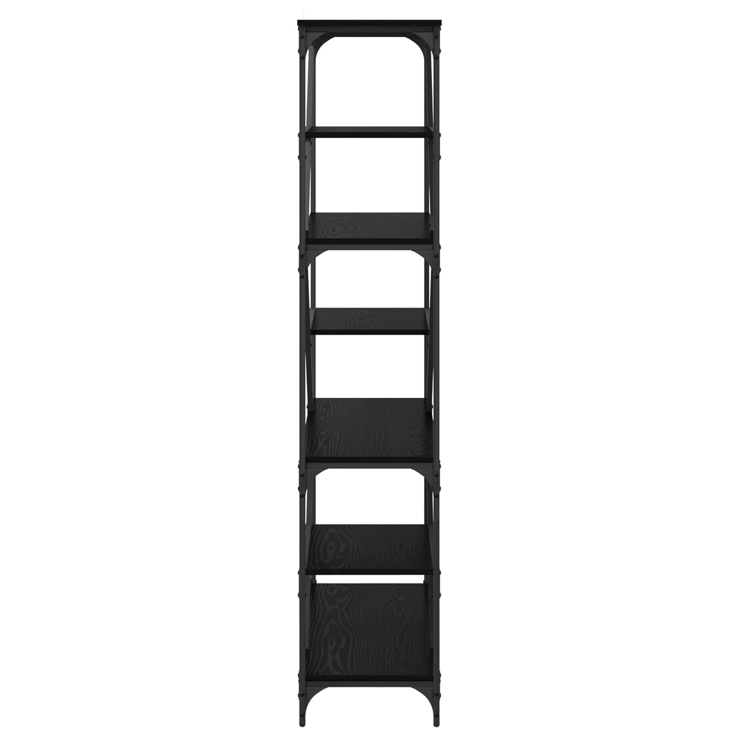 Bokhylle Svart Eik 91 x 36 x 176 cm Konstruert tre