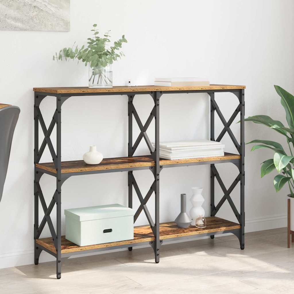 Konsollbord Gammelt tre 100 x 28 x 80,5 cm Konstruert tre