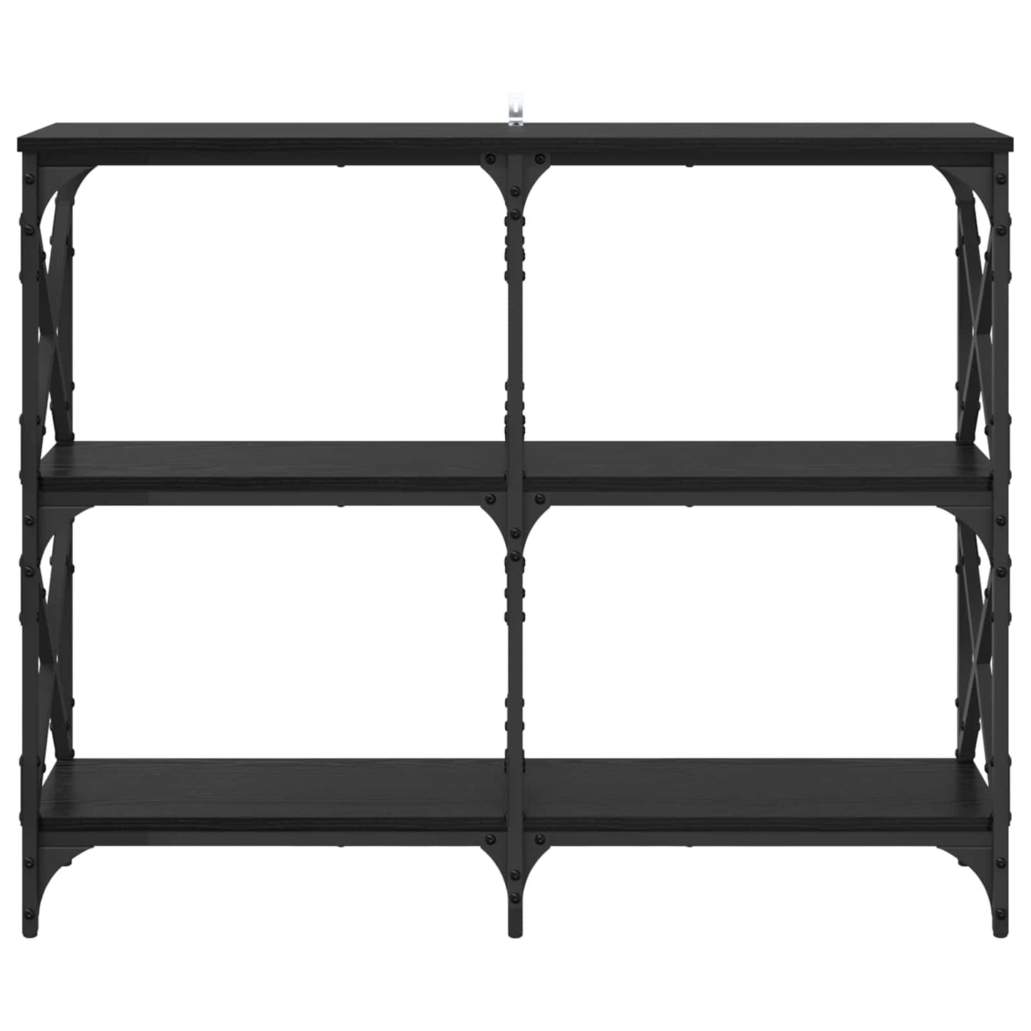 Konsollbord Svart Eik 100 x 28 x 80,5 cm Konstruert tre