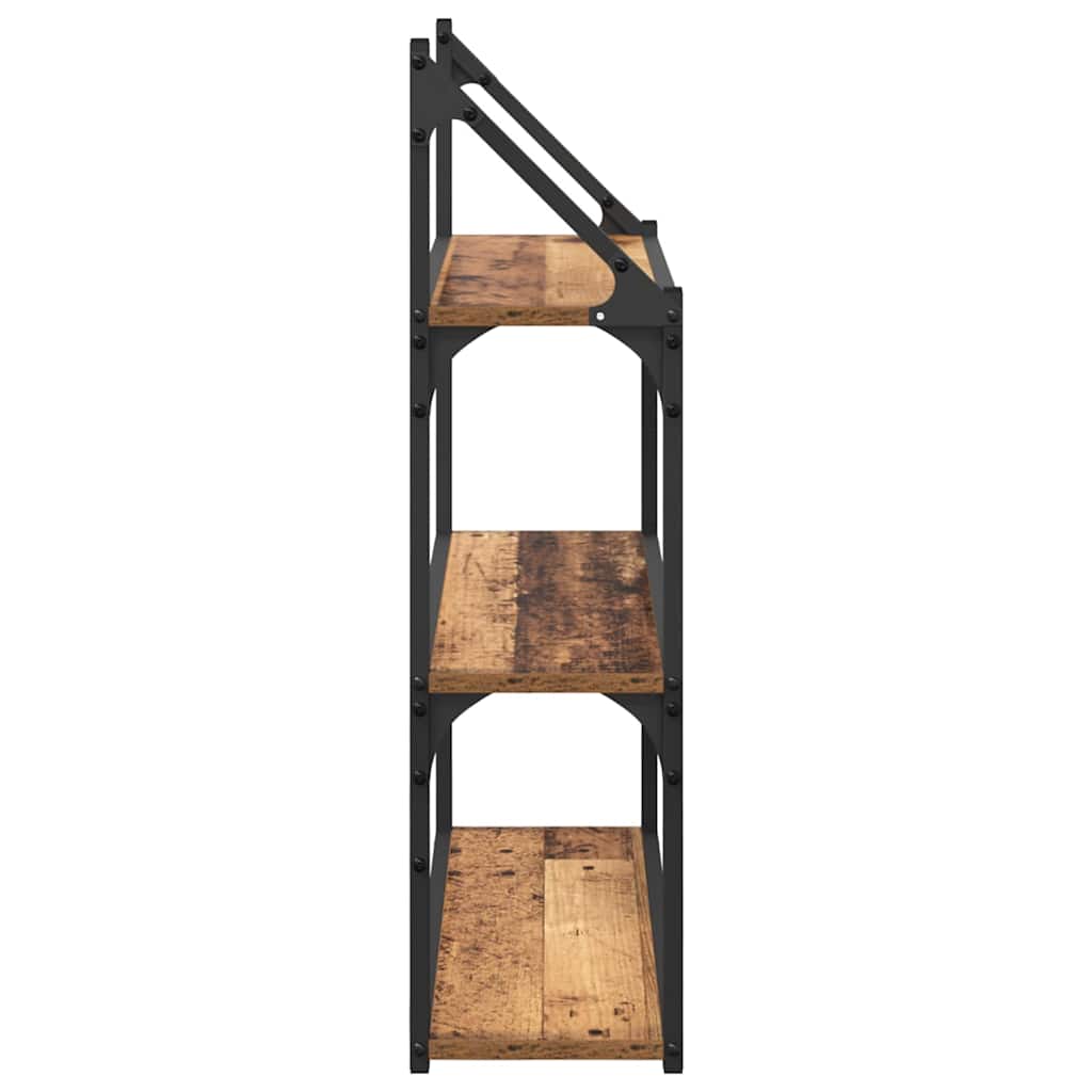 Vegghylle med hylle Gamle tre 60 x 21 x 78,5 cm Konstruert tre