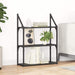 Vegghylle med hylle Svart Eik 60 x 21 x 78,5 cm Konstruert tre
