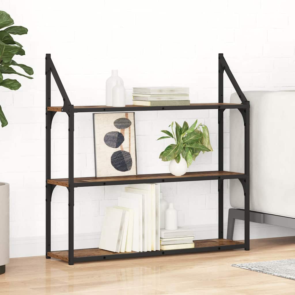 Vegghylle med hylle Gamle tre 80 x 21 x 78,5 cm Konstruert tre