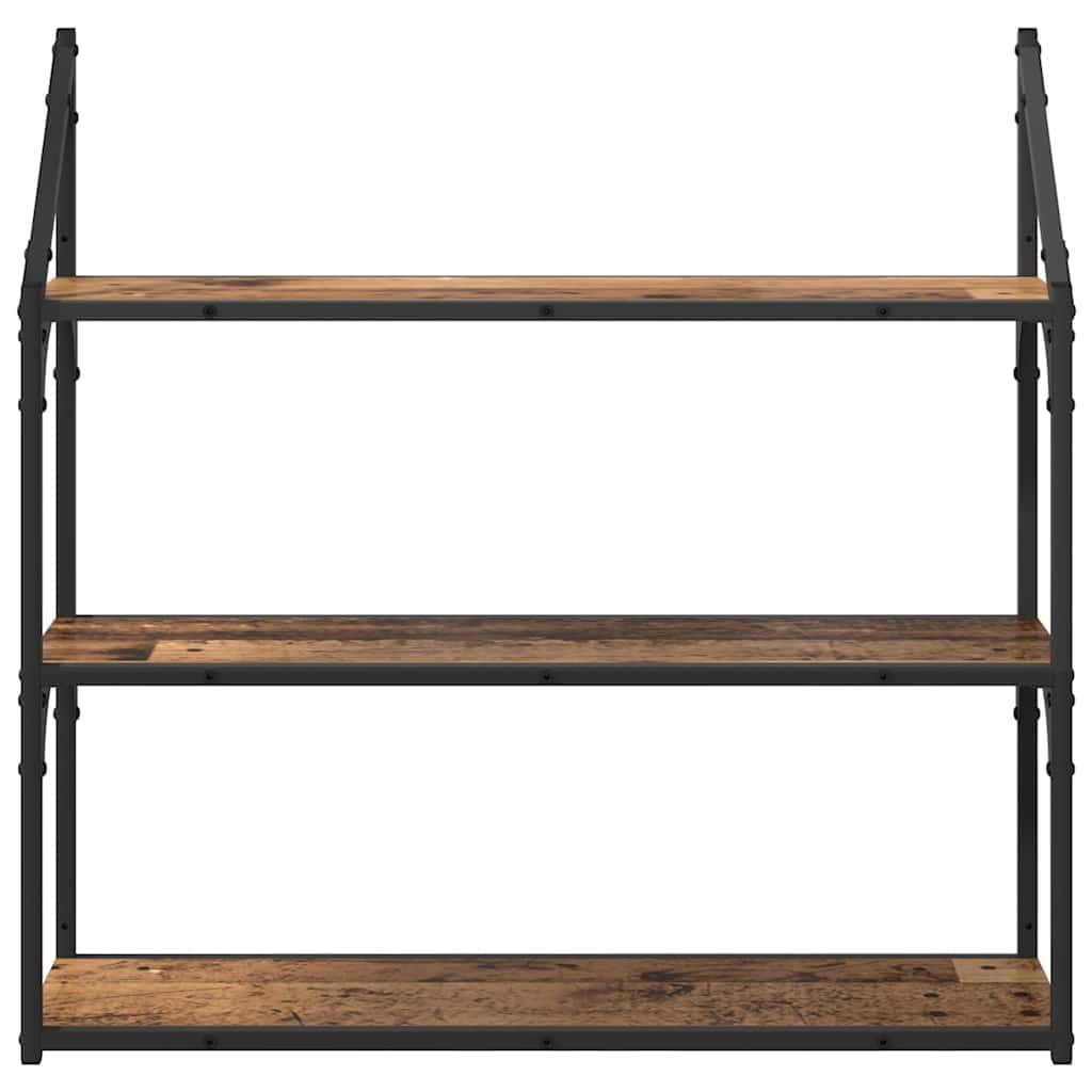 Vegghylle med hylle Gamle tre 80 x 21 x 78,5 cm Konstruert tre