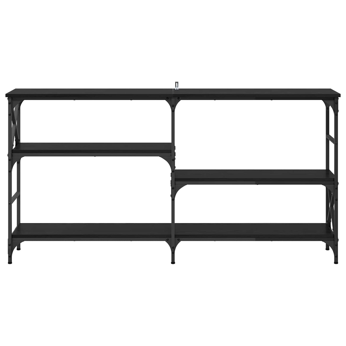 Konsollbord Svart Eik 150 x 29 x 76,5 cm Konstruert tre