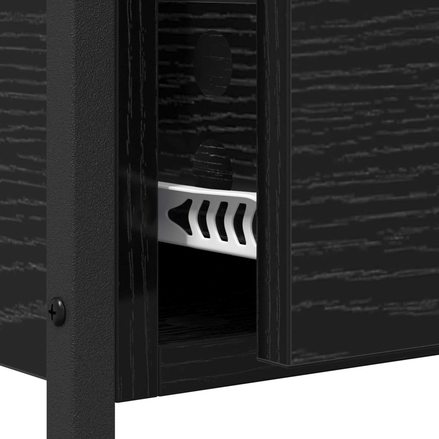 Konsollbord Svart Eik 100 x 39 x 78,5 cm Konstruert tre