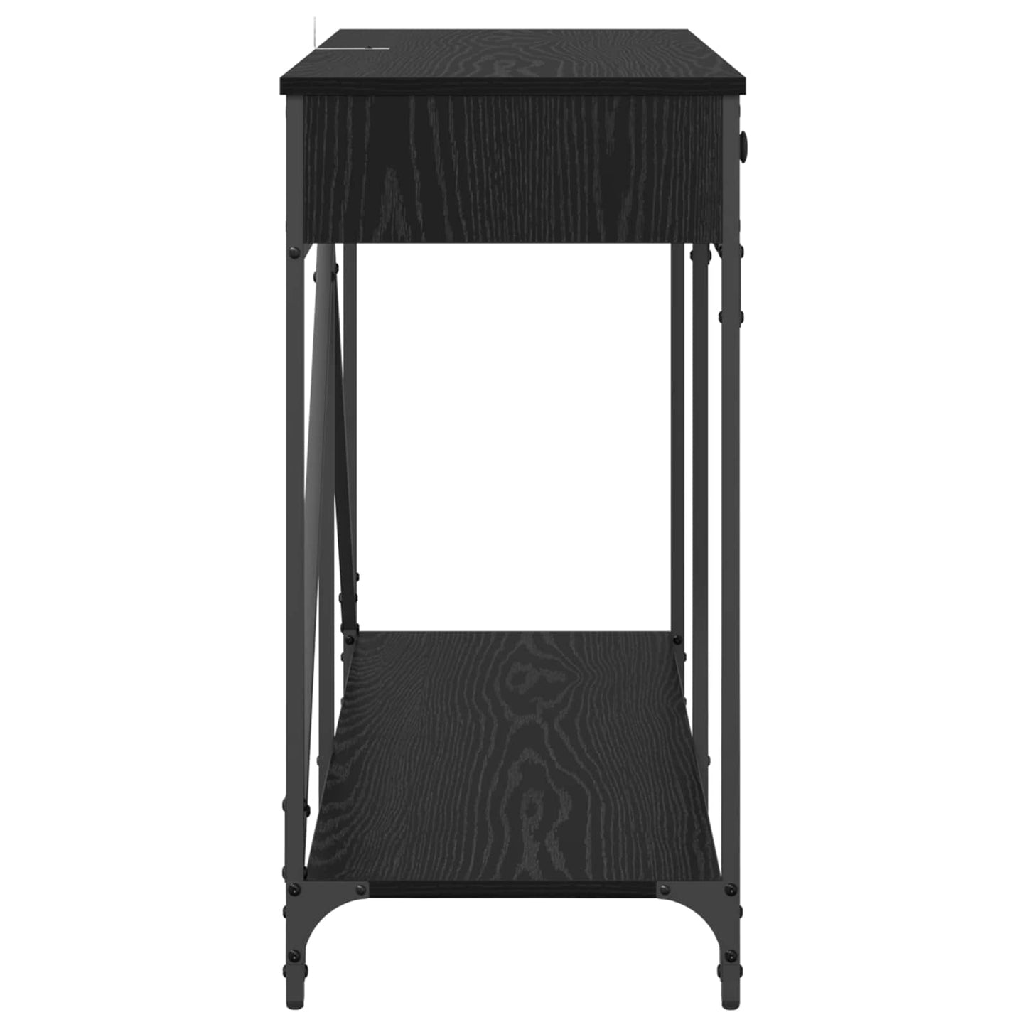 Konsollbord Svart Eik 100 x 39 x 78,5 cm Konstruert tre