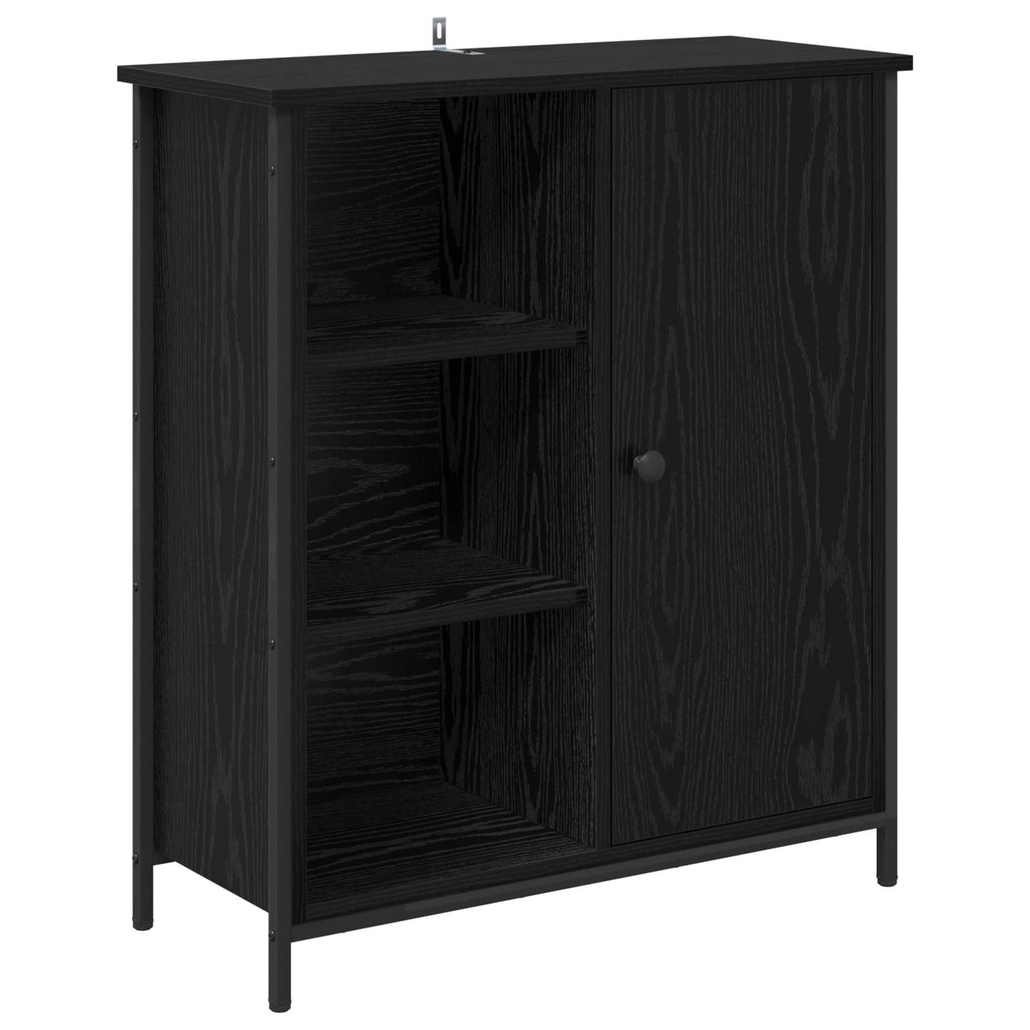 Serviesskap Svart Eik 70 x 30 x 80 cm Konstruert tre