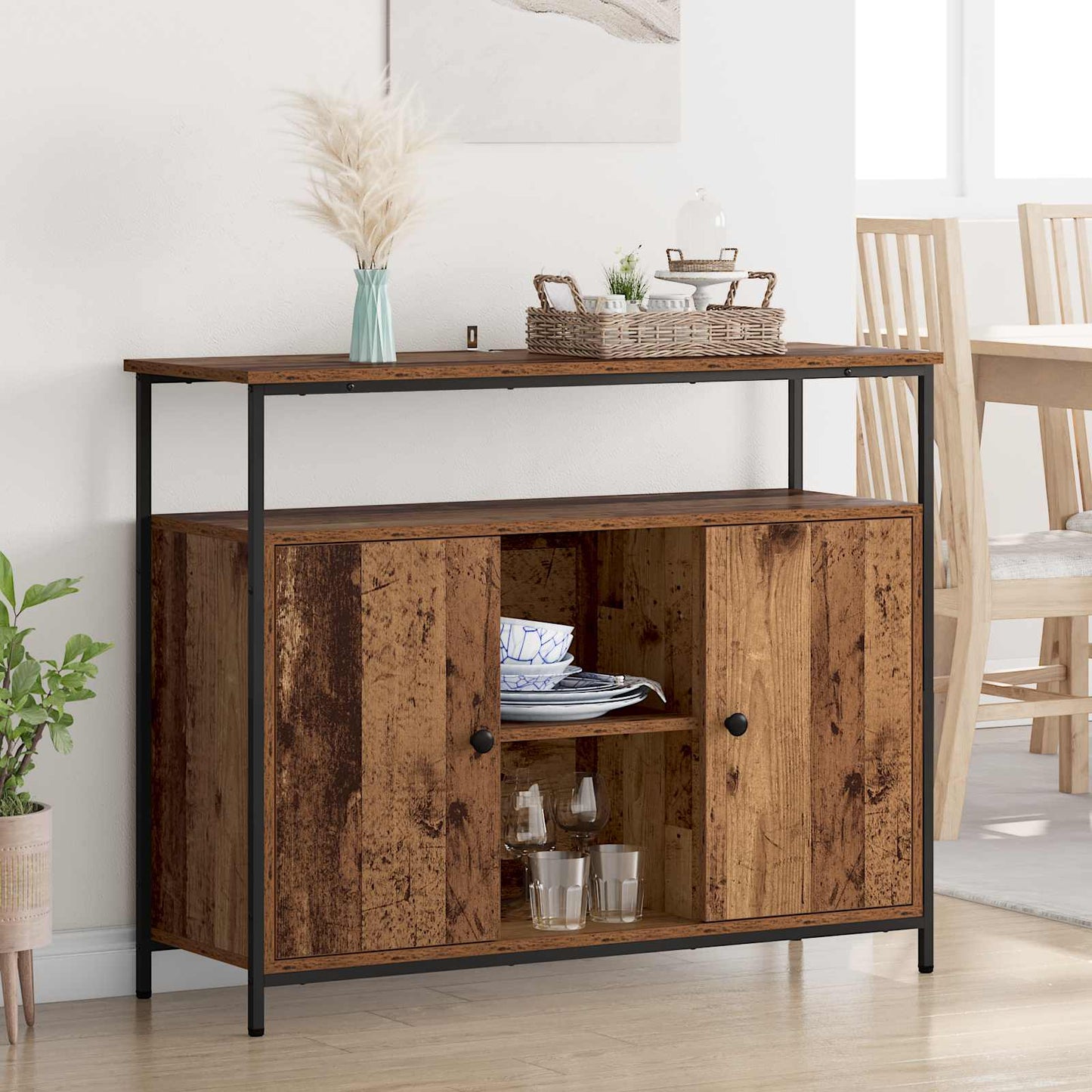 Serviesskap Gamle tre 100 x 35 x 80 cm Konstruert tre