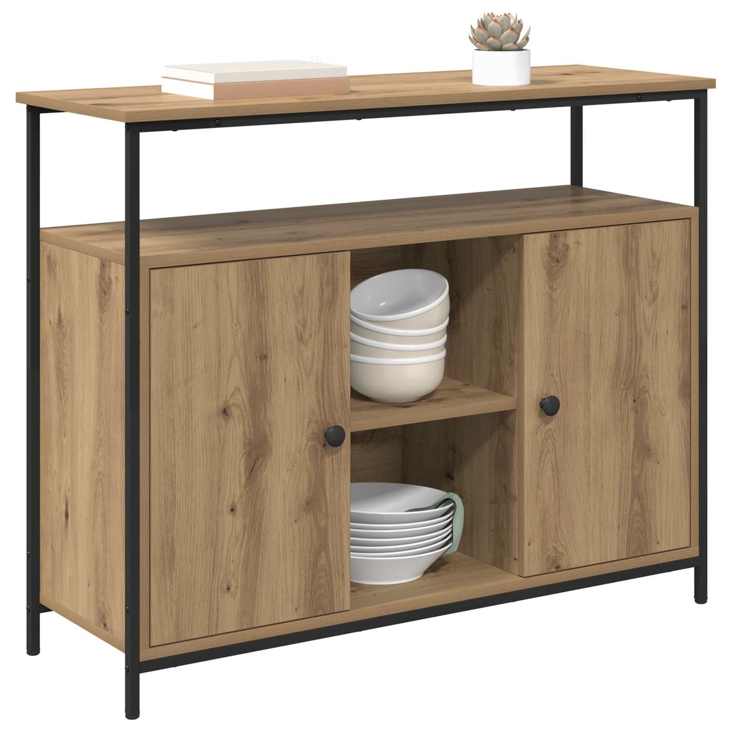 Serviesskap Artisan Eik 100 x 35 x 80 cm Konstruert tre