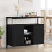 Serviesskap Svart Eik 100 x 35 x 80 cm Konstruert tre