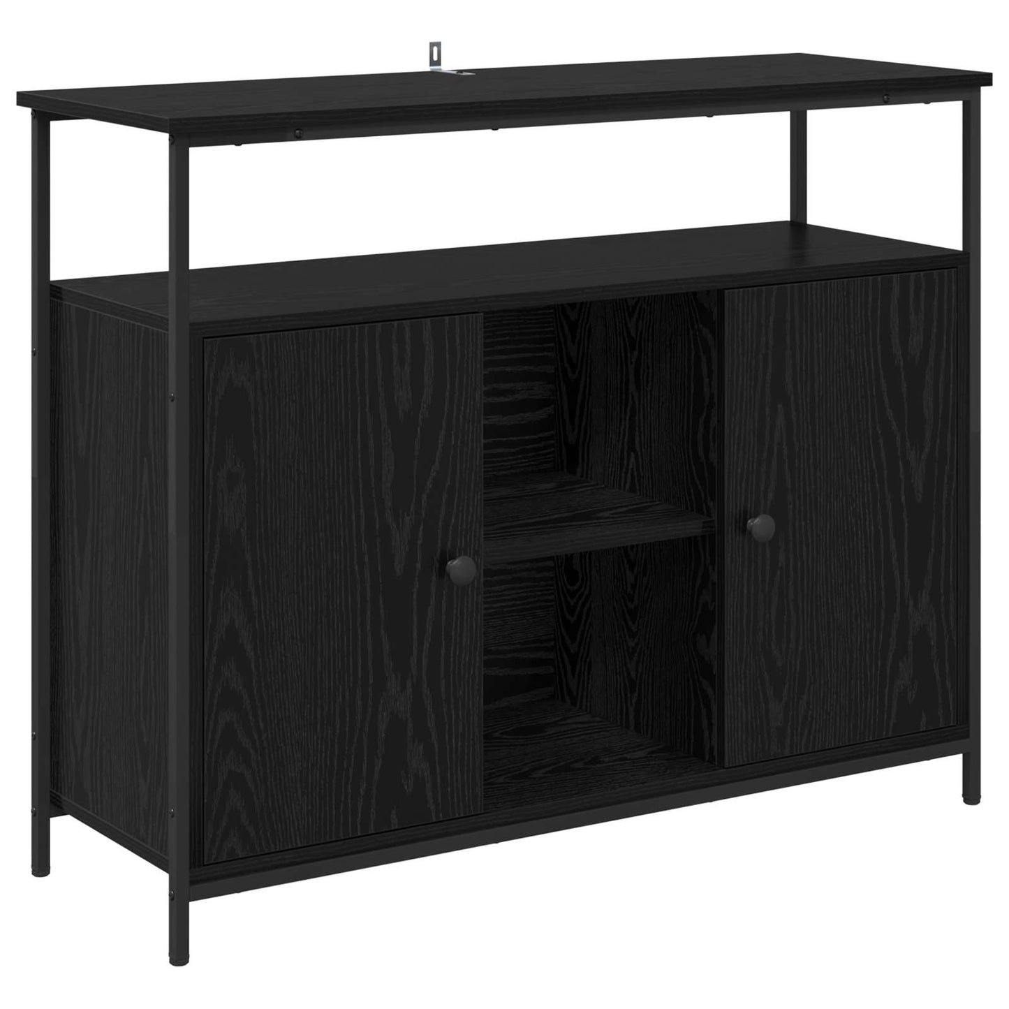 Serviesskap Svart Eik 100 x 35 x 80 cm Konstruert tre