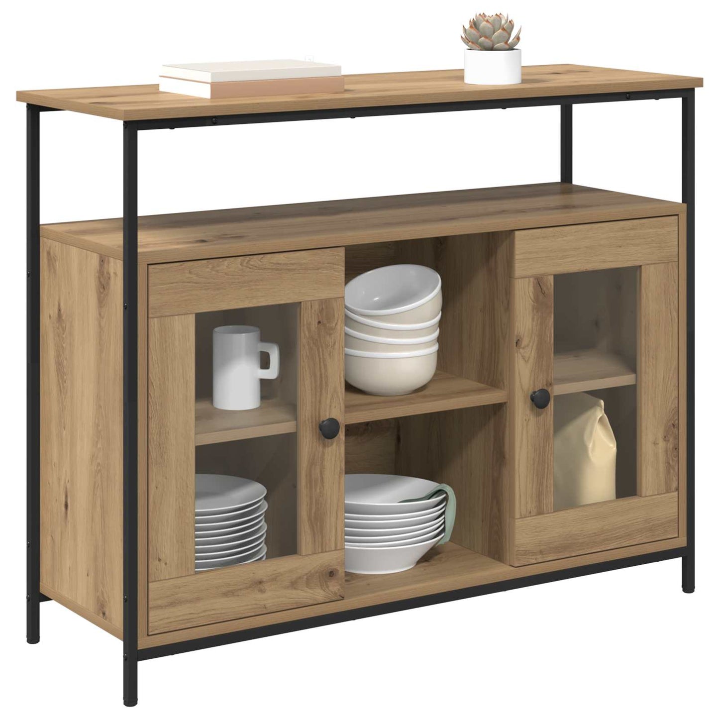 Serviesskap Artisan Eik 100 x 35 x 80 cm Konstruert tre
