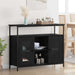 Serviesskap Svart Eik 100 x 35 x 80 cm Konstruert tre