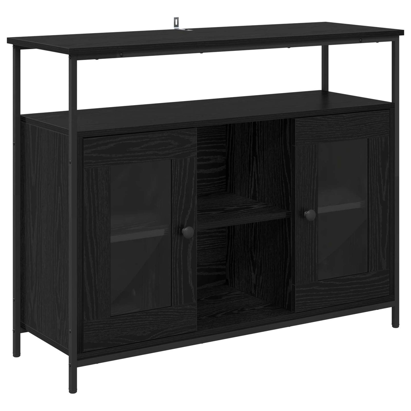 Serviesskap Svart Eik 100 x 35 x 80 cm Konstruert tre
