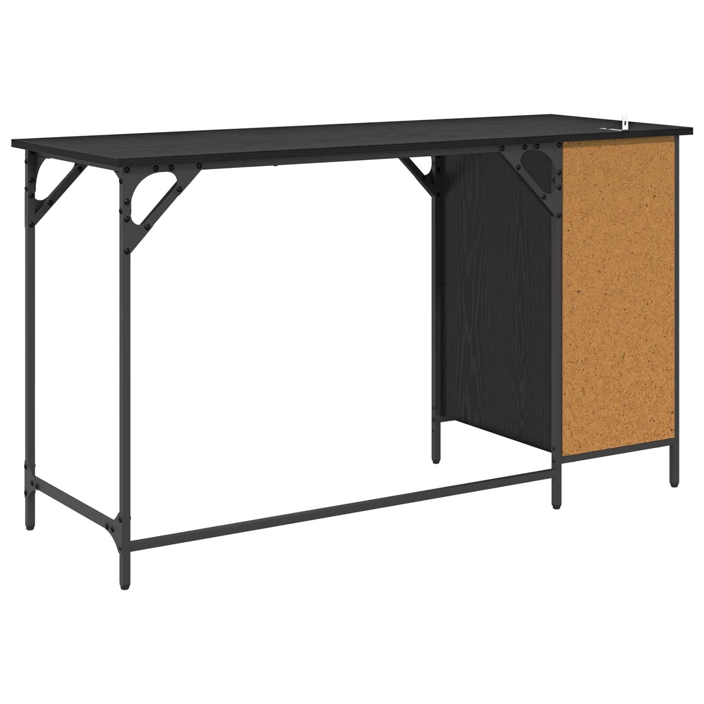 Databord med skuff Svart Eik 131 x 48 x 75 cm Konstruert tre