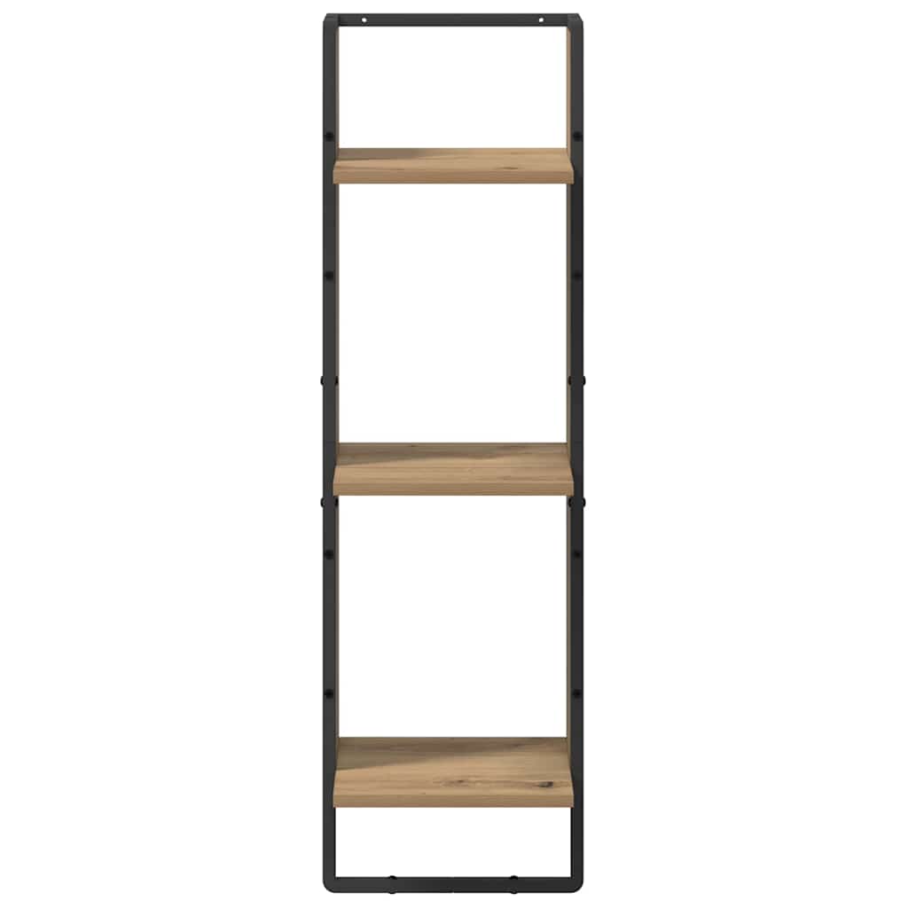 Vegghylle med hylle Artisan Eik 30 x 25 x 100 cm Konstruert tre