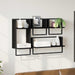 Vegghyllesett 4 pcs Svart Eik 65 x 25 x 30 cm Konstruert tre