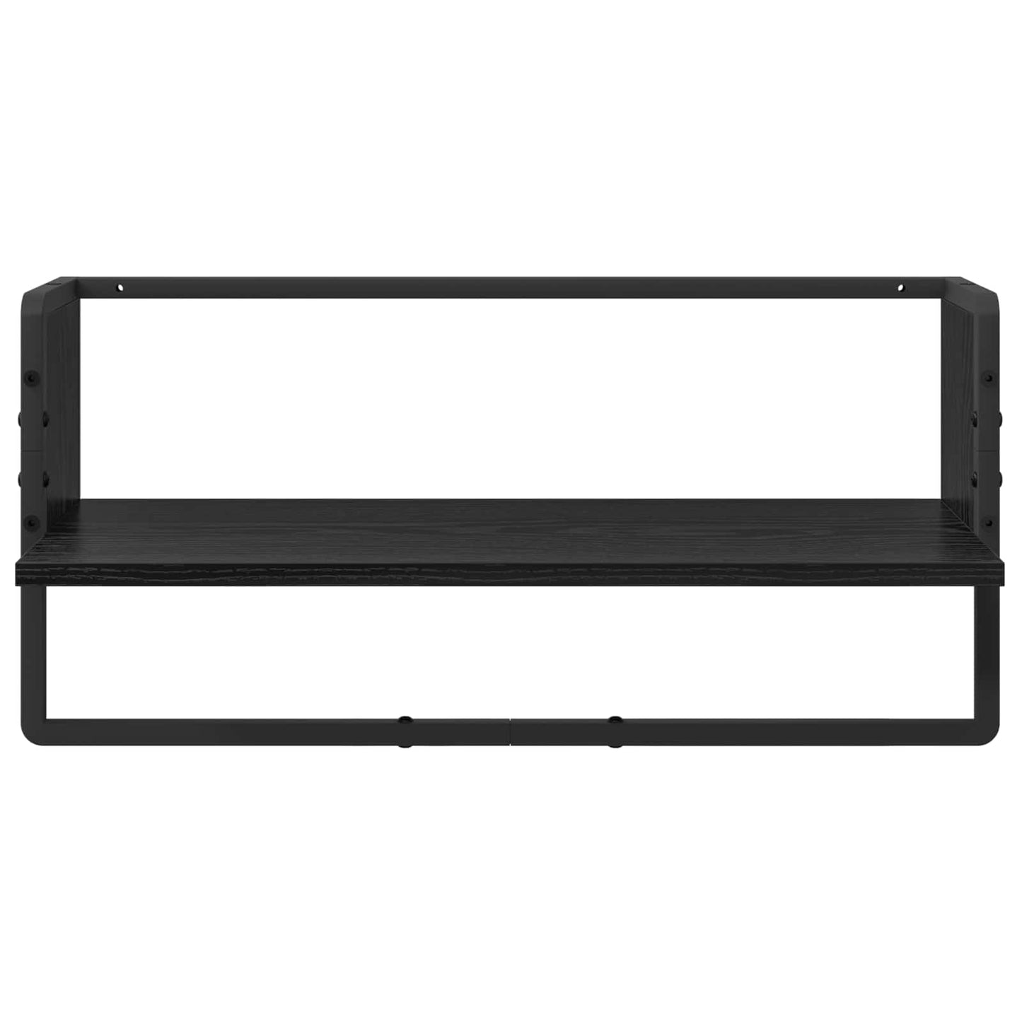 Vegghyllesett 6 pcs Svart Eik 100 x 25 x 30 cm Konstruert tre