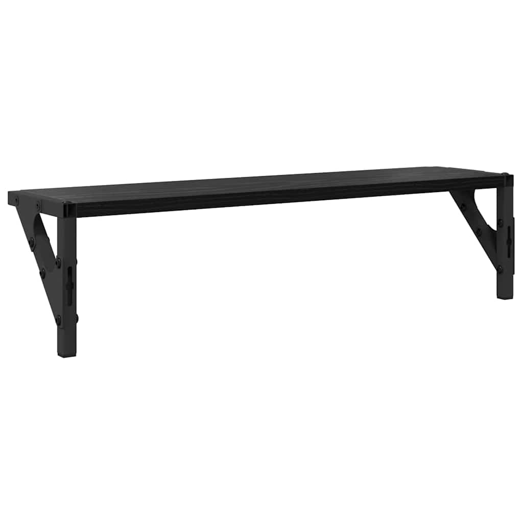 Vegghyller 2 pcs Svart Eik 60 x 15 x 15,5 cm Konstruert tre