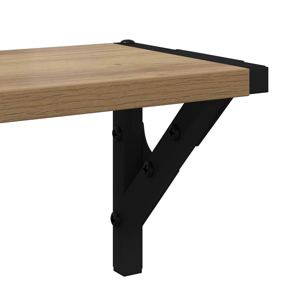 Vegghyller Veggmontert 2 pcs Artisan Eik 80 x 15 x 15,5 cm