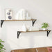 Vegghyller Veggmontert 2 pcs Artisan Eik 80 x 15 x 15,5 cm