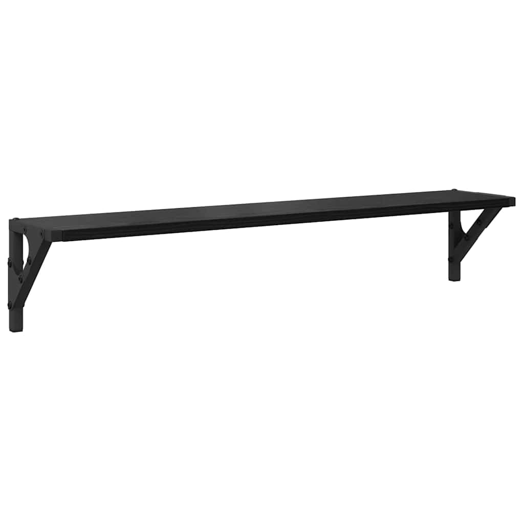 Vegghyller 2 pcs Svart Eik 80 x 15 x 15,5 cm Konstruert tre