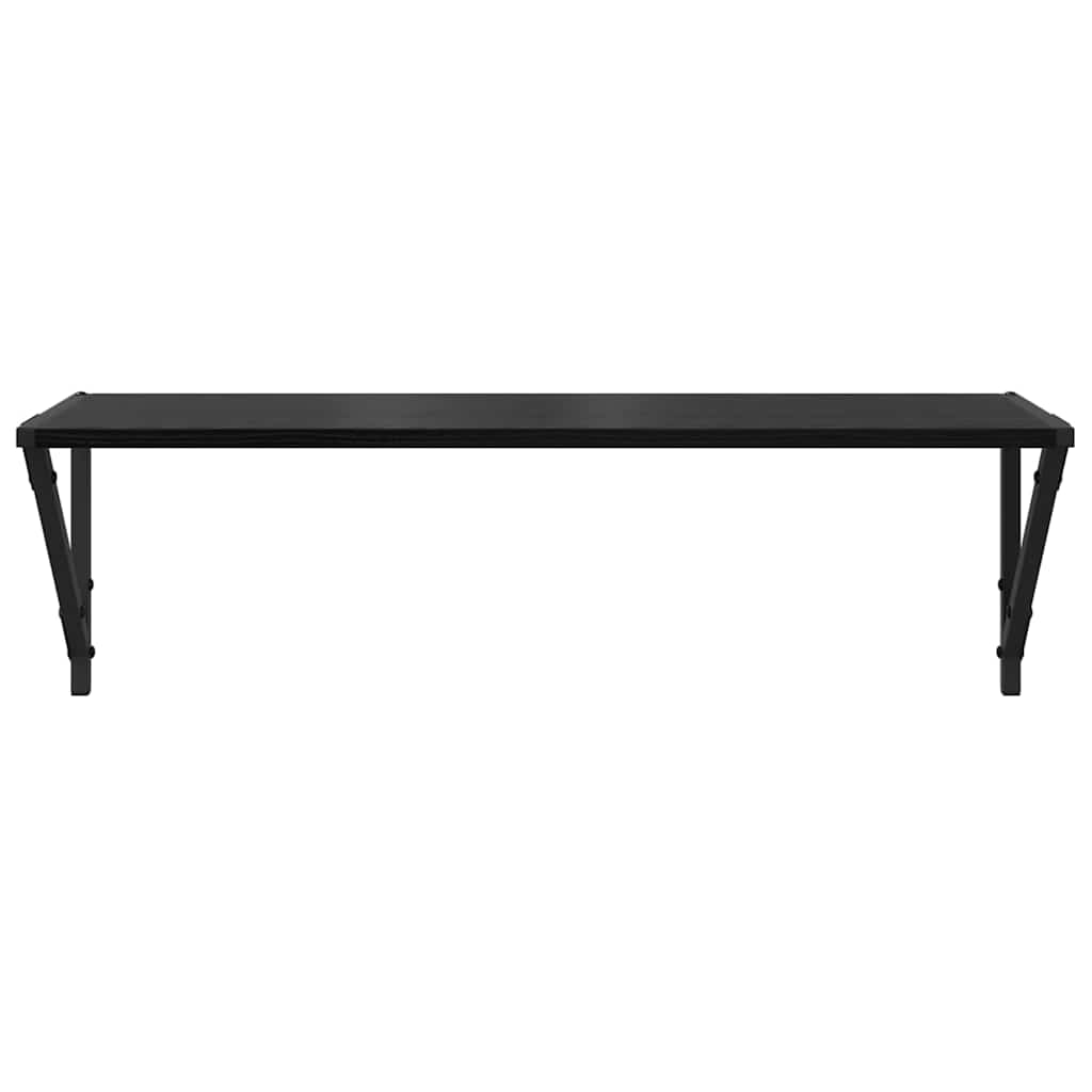 Vegghyller 2 pcs Svart Eik 80 x 25 x 25,5 cm Konstruert tre