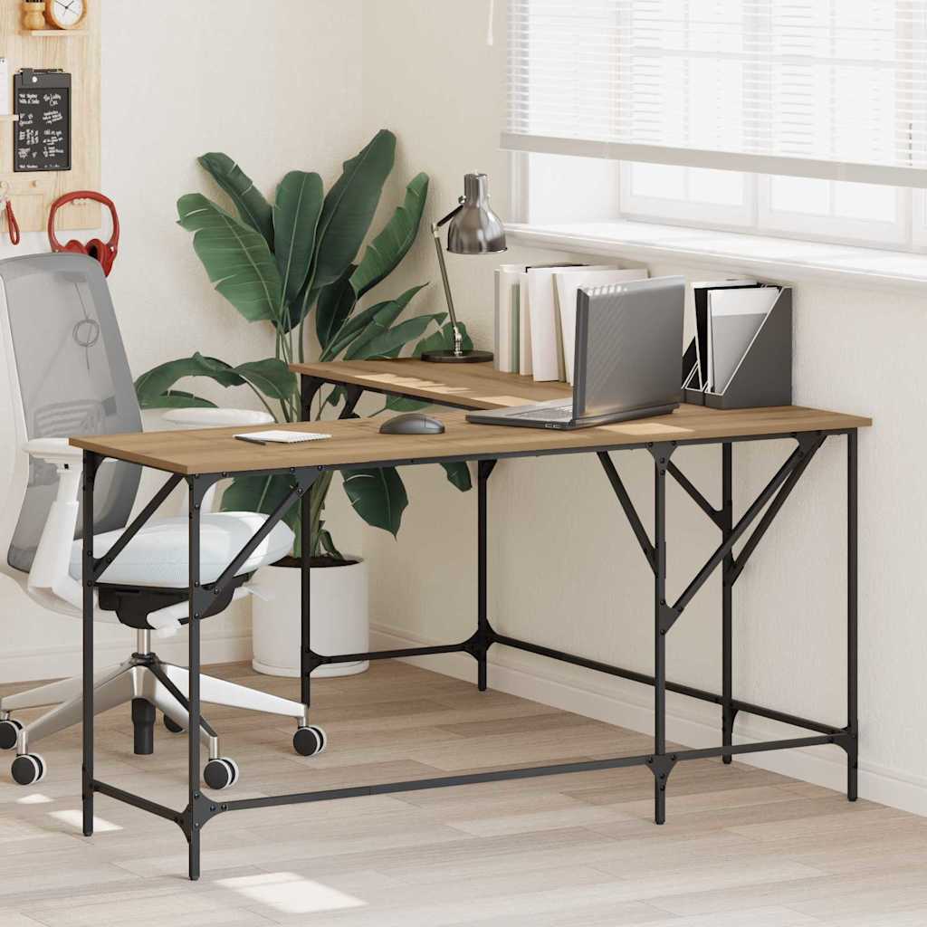 Skrivebord Artisan Eik 149 x 149 x 75 cm Konstruert tre