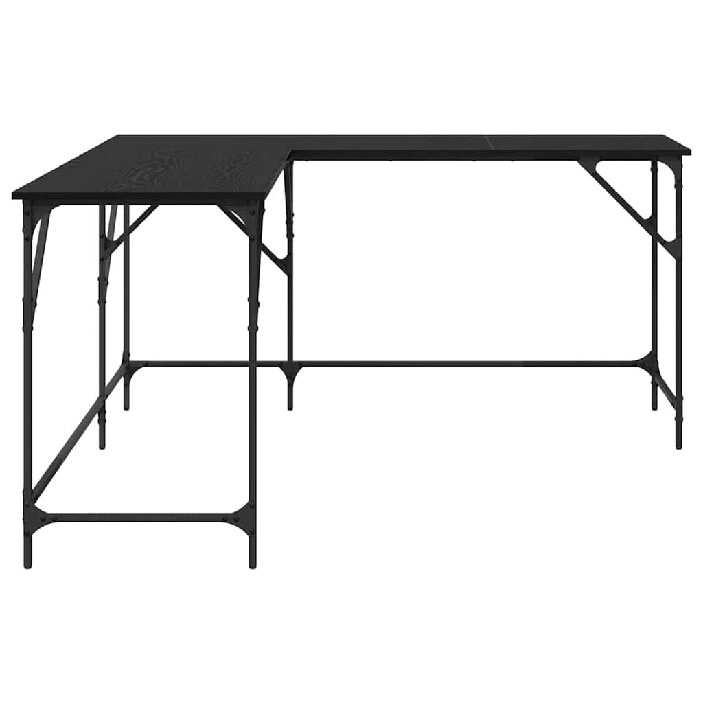 Skrivebord Svart Eik 149 x 149 x 75 cm Konstruert tre