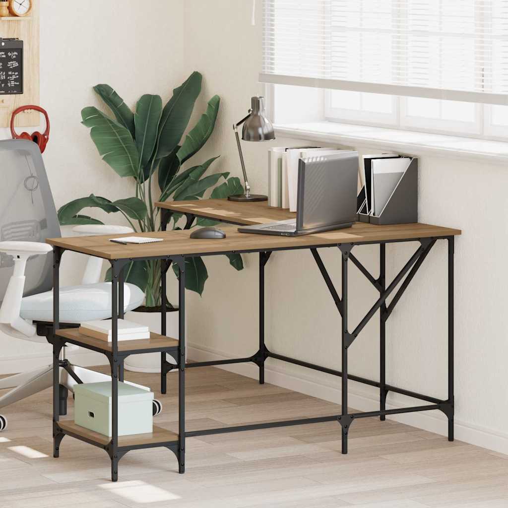 Skrivebord Artisan Eik 139 x 139 x 75 cm Konstruert tre