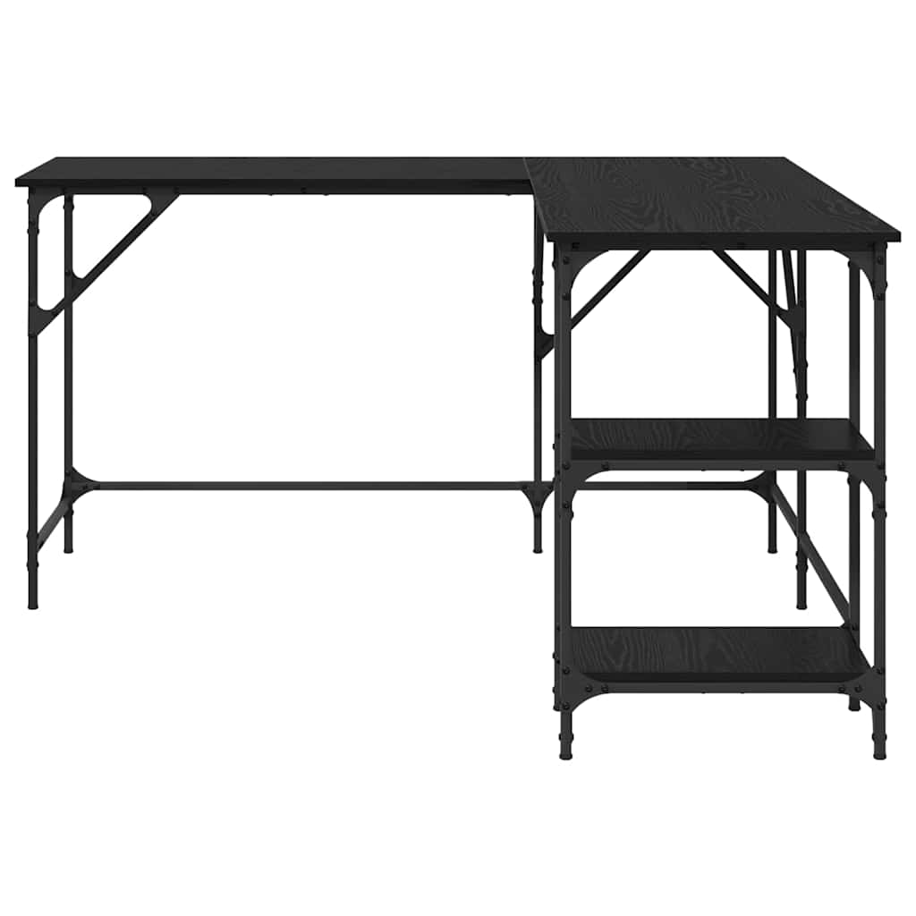 Skrivebord Svart Eik 139 x 139 x 75 cm Konstruert tre