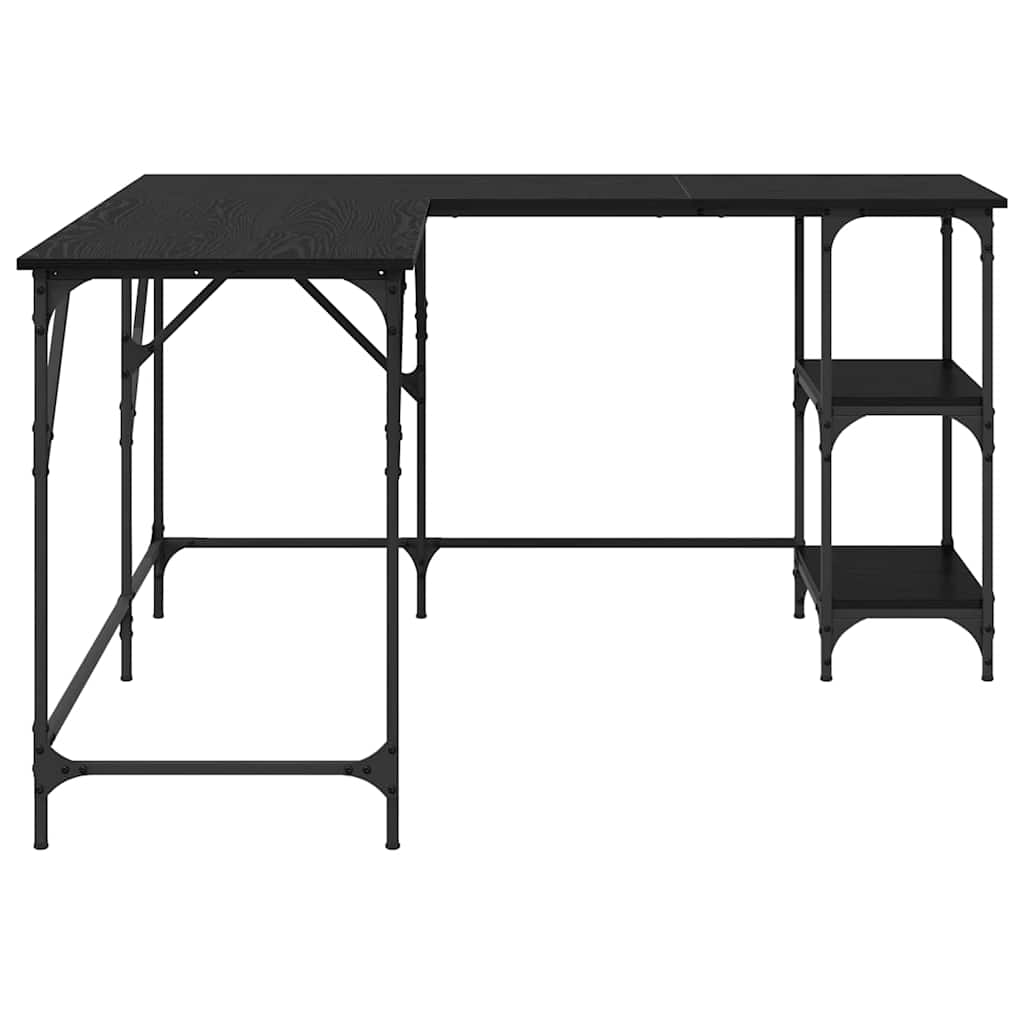 Skrivebord Svart Eik 139 x 139 x 75 cm Konstruert tre