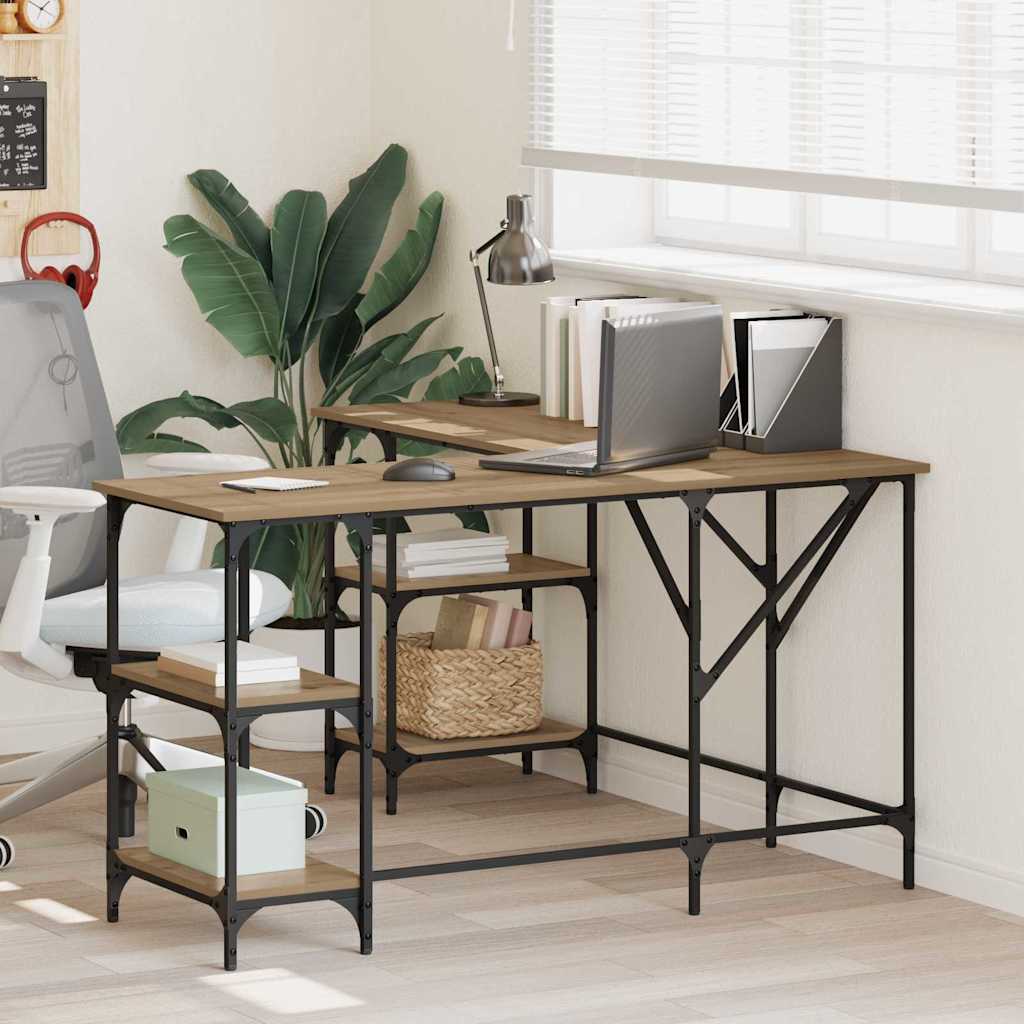 Skrivebord Artisan Eik 139 x 139 x 75 cm Konstruert tre