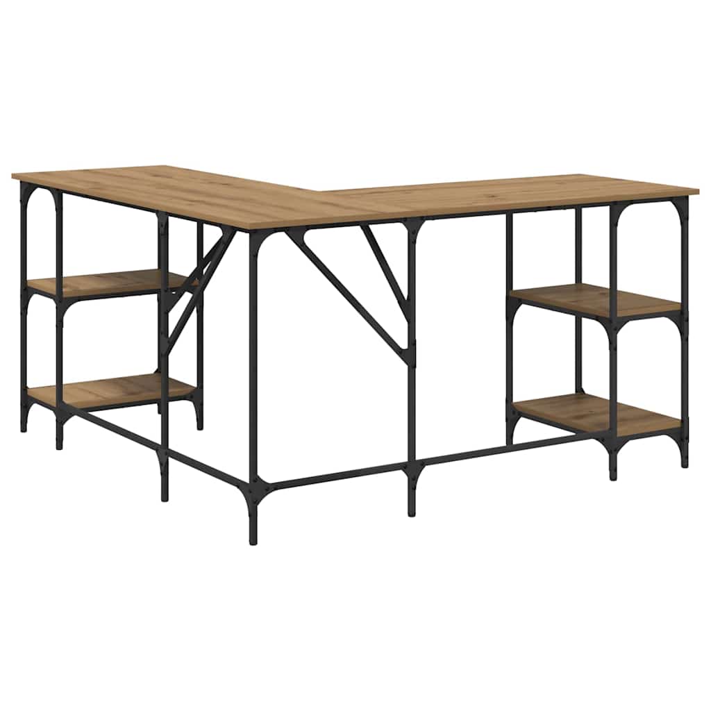 Skrivebord Artisan Eik 139 x 139 x 75 cm Konstruert tre