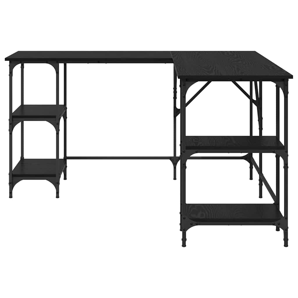Skrivebord Svart Eik 139 x 139 x 75 cm Konstruert tre