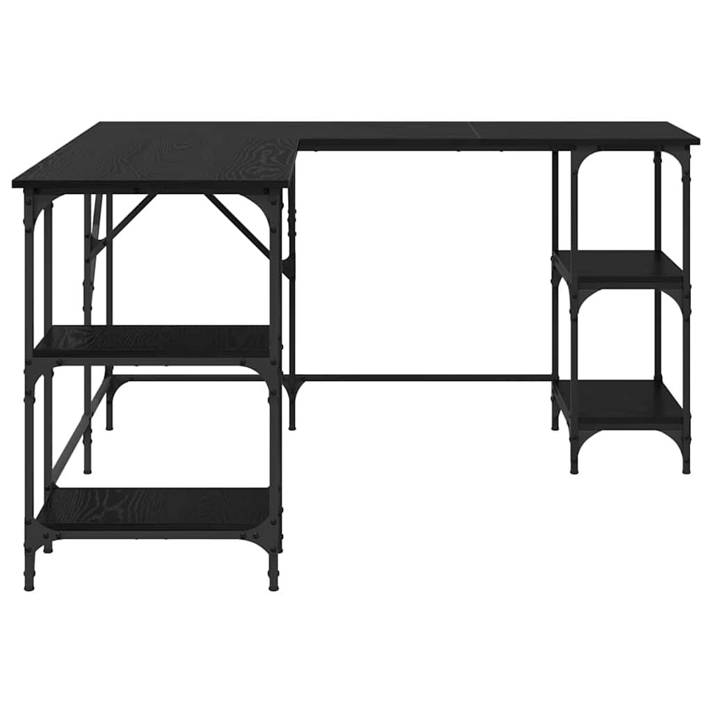 Skrivebord Svart Eik 139 x 139 x 75 cm Konstruert tre