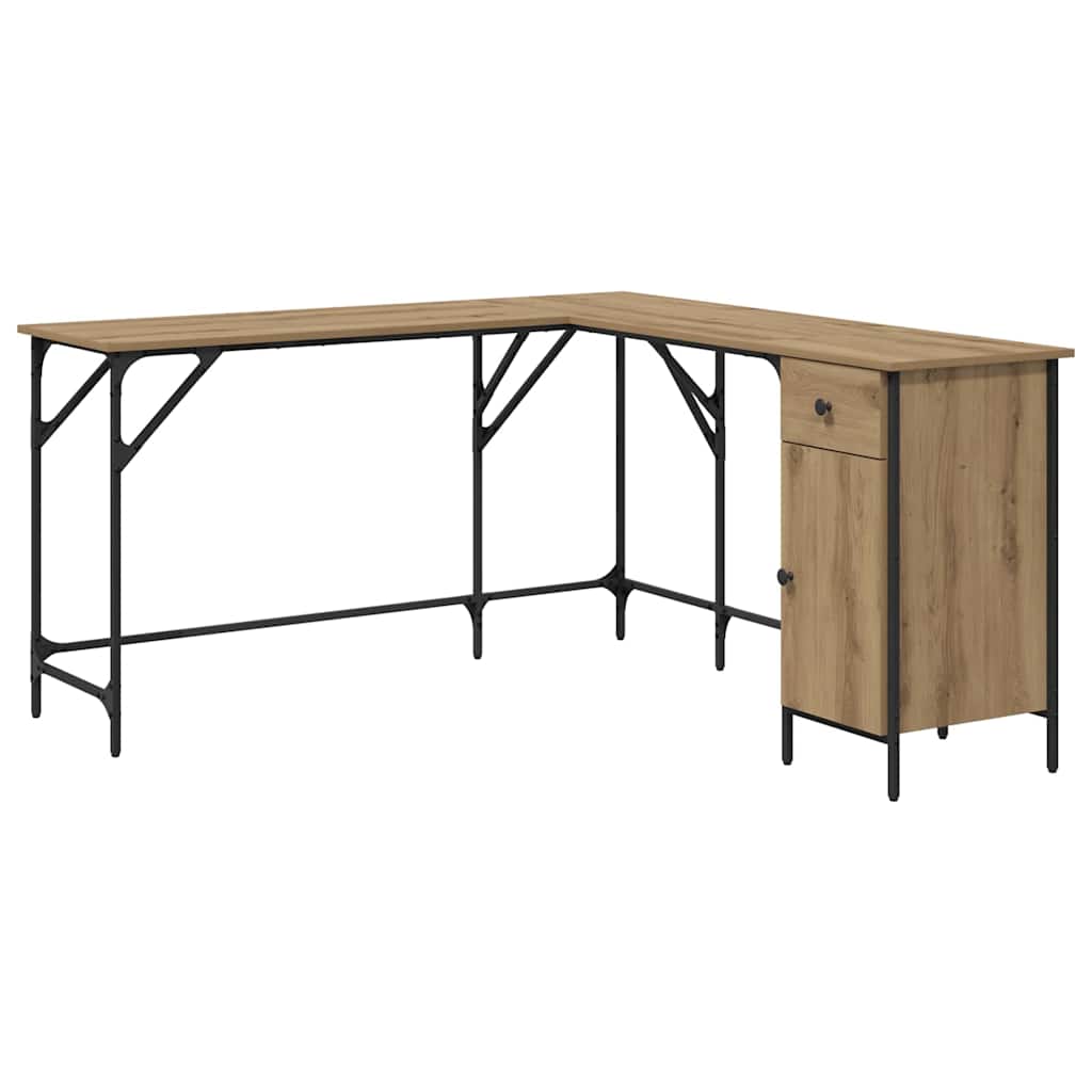Skrivebord Artisan Eik 141 x 141 x 75 cm Konstruert tre
