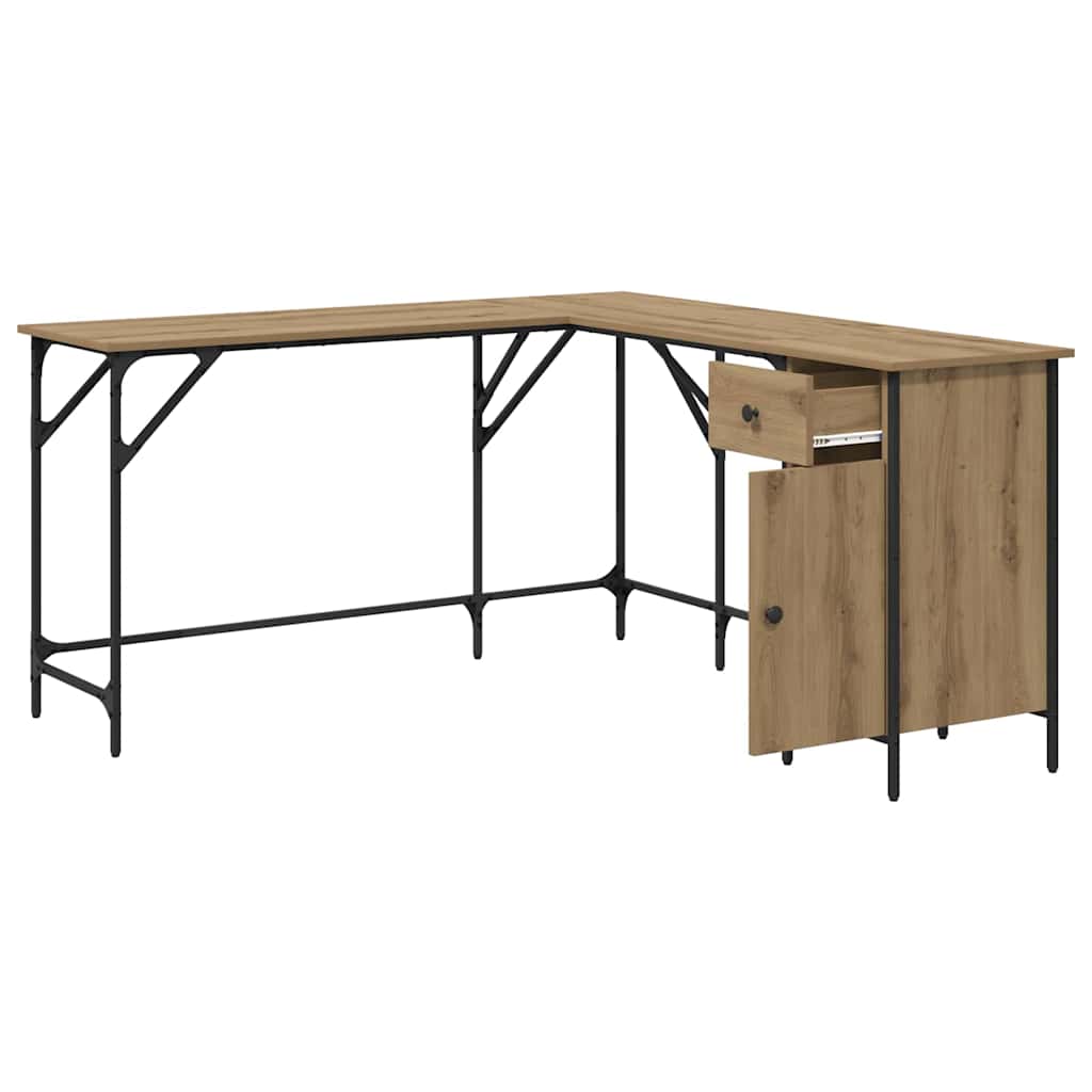 Skrivebord Artisan Eik 141 x 141 x 75 cm Konstruert tre
